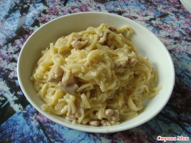Куриная лапша, но не суп.