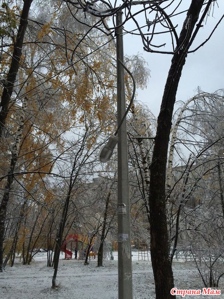 Ледяной дождь в нашем городе.