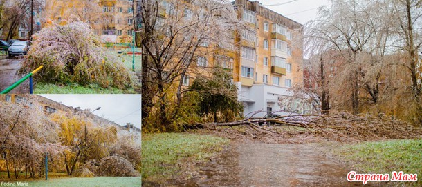 Ледяной дождь в нашем городе.