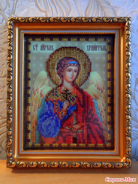Моя первая икона бисером...