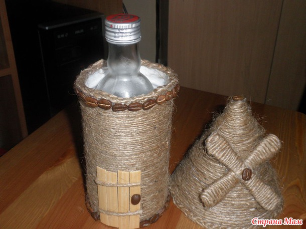Дарим спиртное красиво-2. Мини МК.