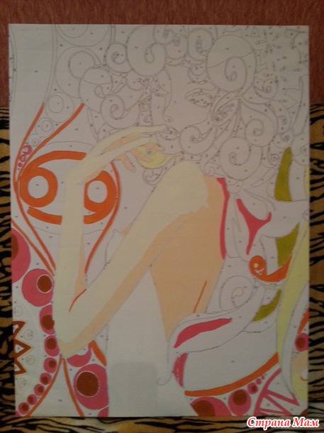 Девушка-рак-картина оберег (раскрашивание по номерам)