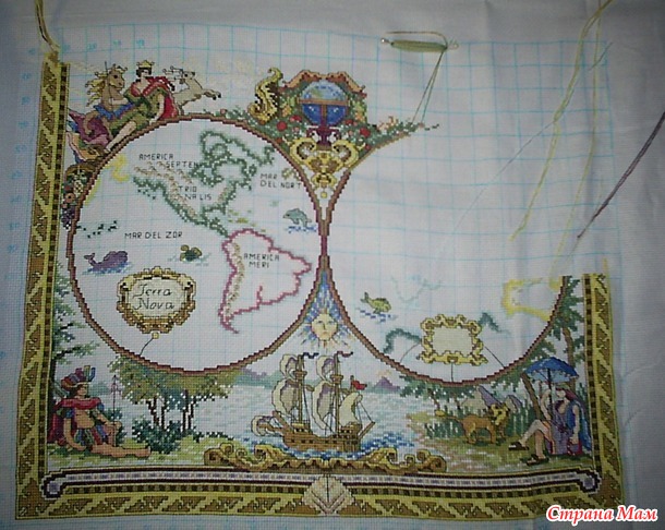 *Old World Map Старая карта мира