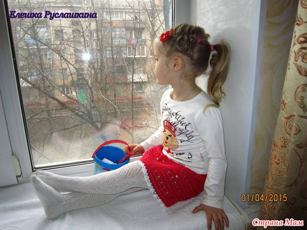 Юбочка Красные тюльпаны! Весна вернись, я всё прощу)))