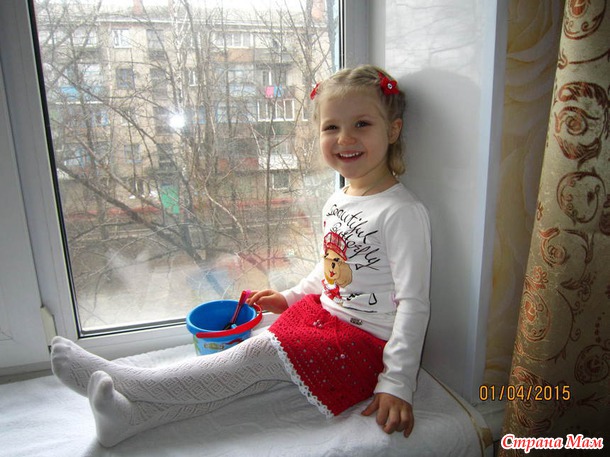 Юбочка Красные тюльпаны! Весна вернись, я всё прощу)))