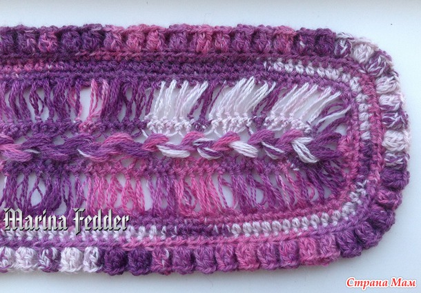 Снуд "Фламинго" в смешанной технике - отличный подарок handmade!!!
