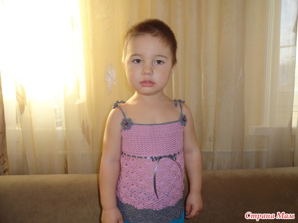 *Ажурная маечка для племяшки