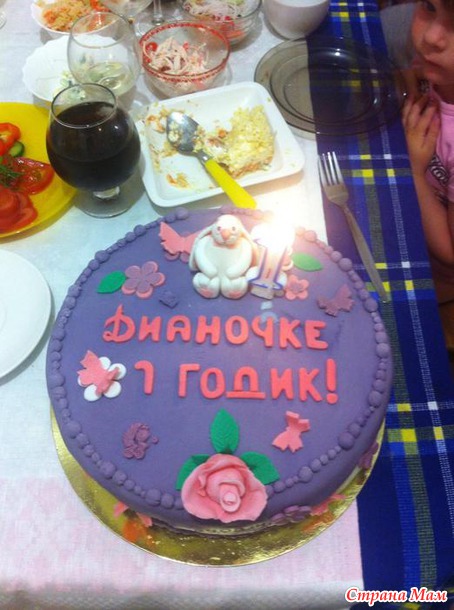 Детский торт для Дианы 1 годик