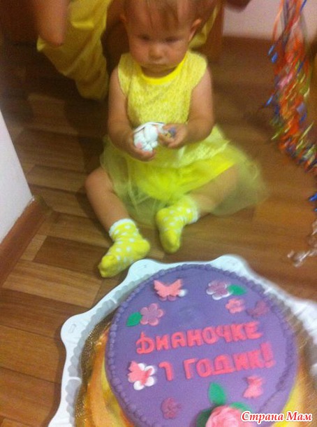 Детский торт для Дианы 1 годик