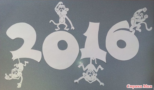 Новогодние фантазии на окнах 2016 (2)