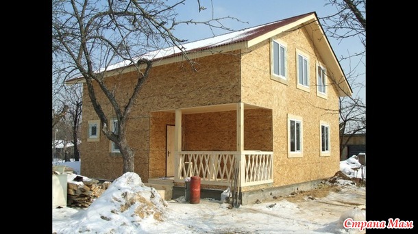 Проект каркасного дома 2 этажа 72м. кв