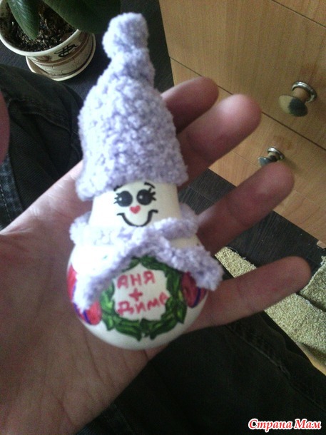 Новогодние игрушки из лампочек