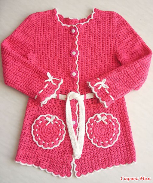 Кардиганчики крючком для девочек