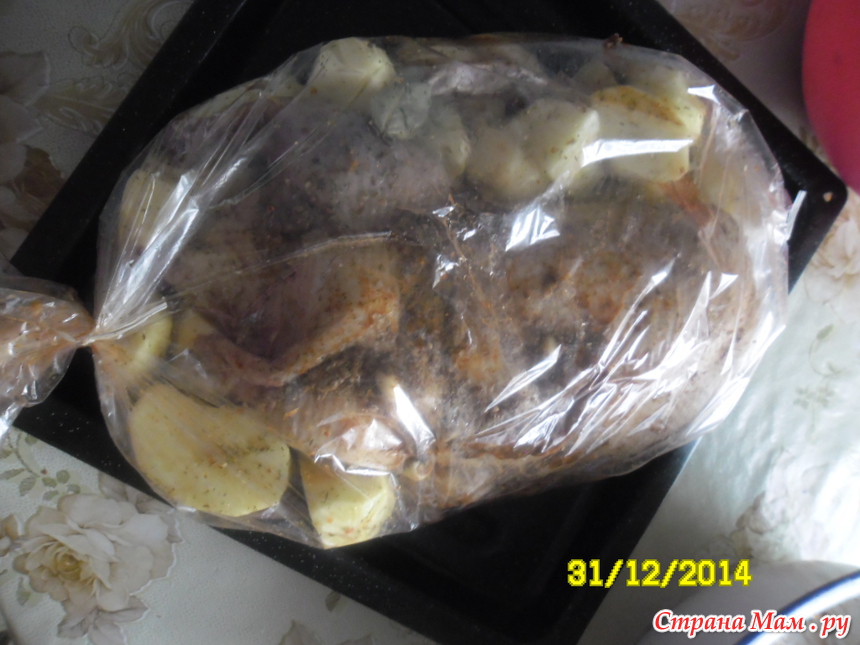 Утка в рукаве с картошкой в рукаве в духовке рецепт с фото