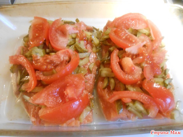 Готовим без мяса. рецепт №4. Рыба с солеными огурцами