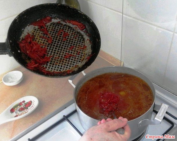 По следам поста. А мы борщ варим вот так.