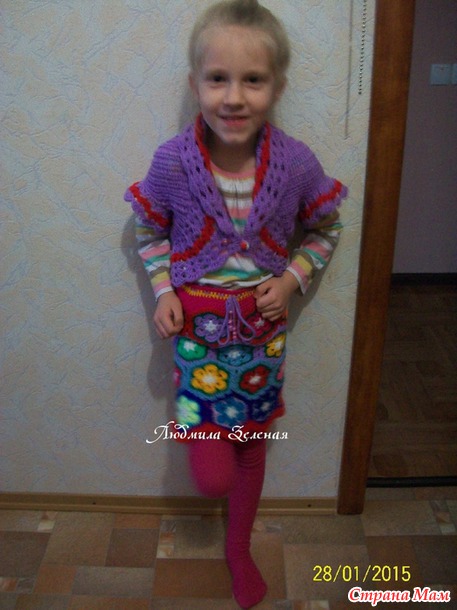 Простое болеро для дочки!!!