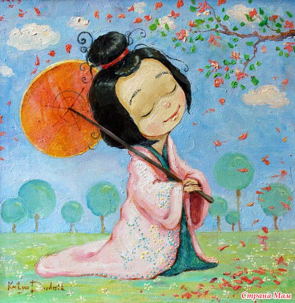 Кот в полосочку ( Ким Хаскинс), созерцание сакуры и маки)))