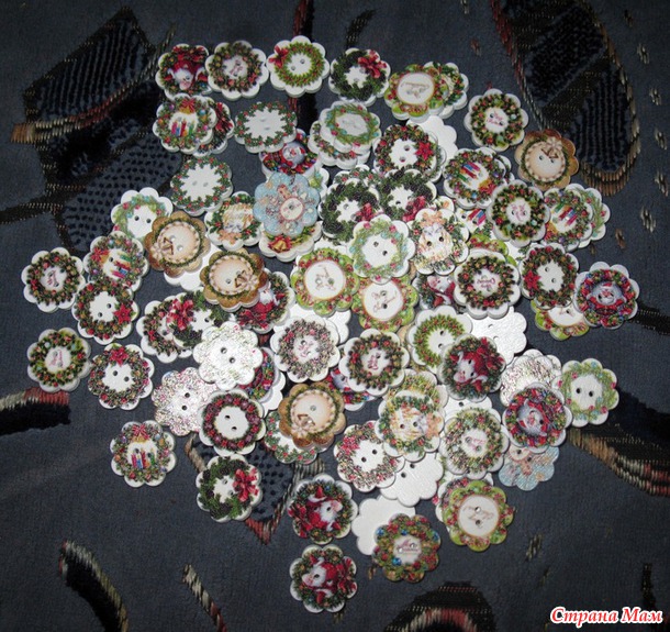Пуговки деревянные и скотчи для дневничков +