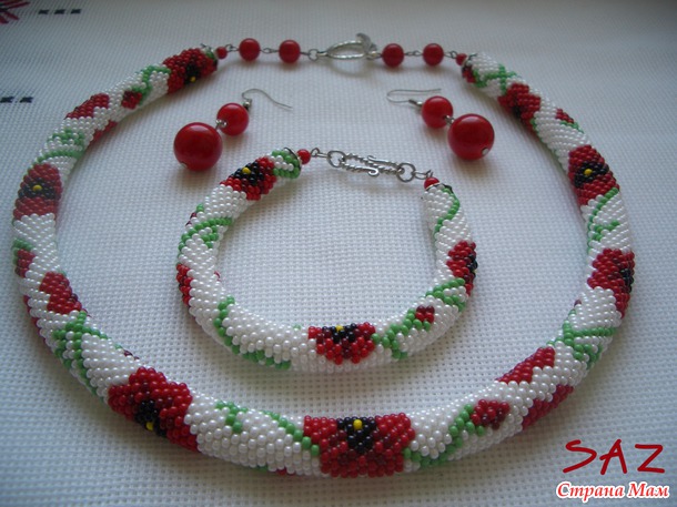 Комплект Маки из бисера