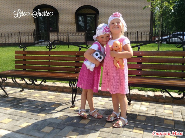 Летние отпускные комплекты для дочек! Family look, очередной :-)))