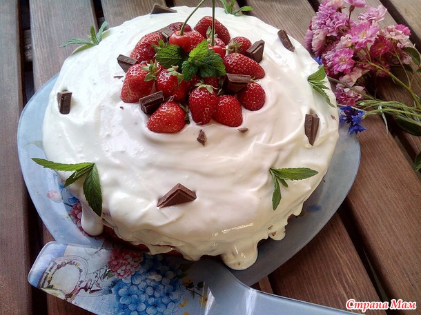 Мои тортики с клубничкой, для сладкоежек