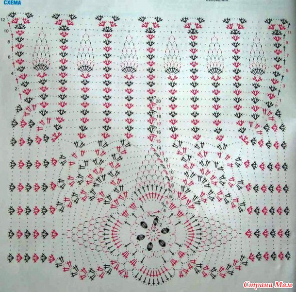 Пляжная туника квадратными мотивами