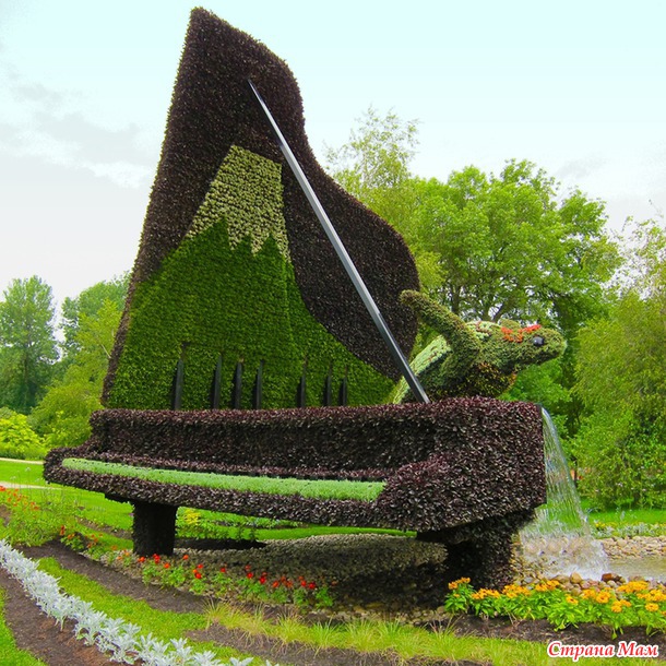 Цветники и цветочные скульптуры