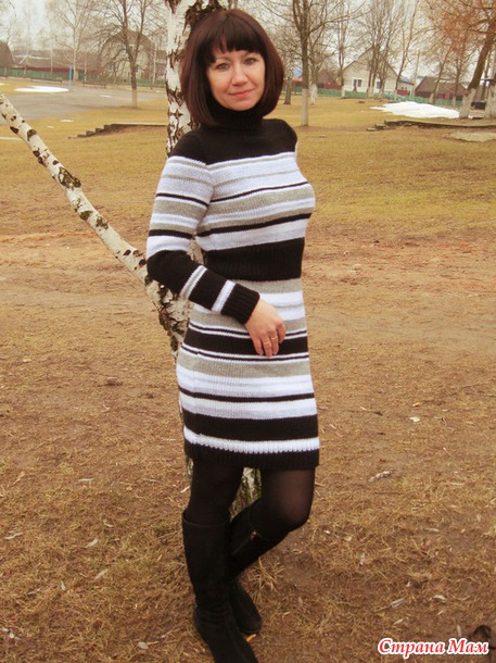 Платье в полоску