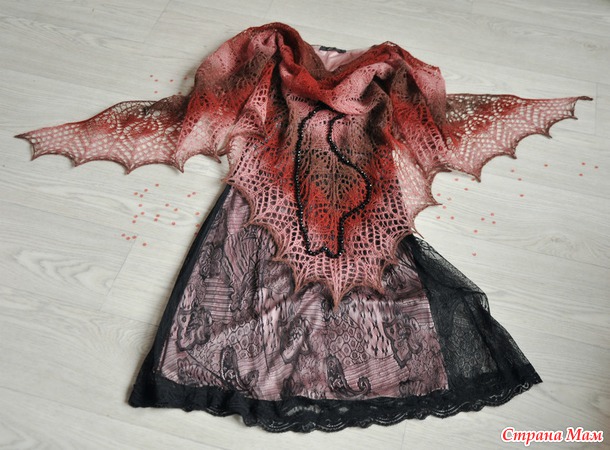 Шаль Северная Косуля №4. Кауни Brown-Pink