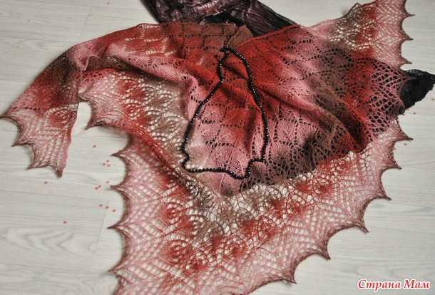 Шаль Северная Косуля №4. Кауни Brown-Pink