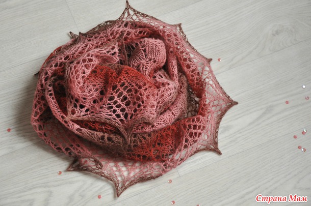 Шаль Северная Косуля №4. Кауни Brown-Pink