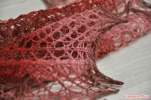 Шаль Северная Косуля №4. Кауни Brown-Pink