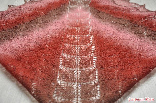 Шаль Северная Косуля №4. Кауни Brown-Pink