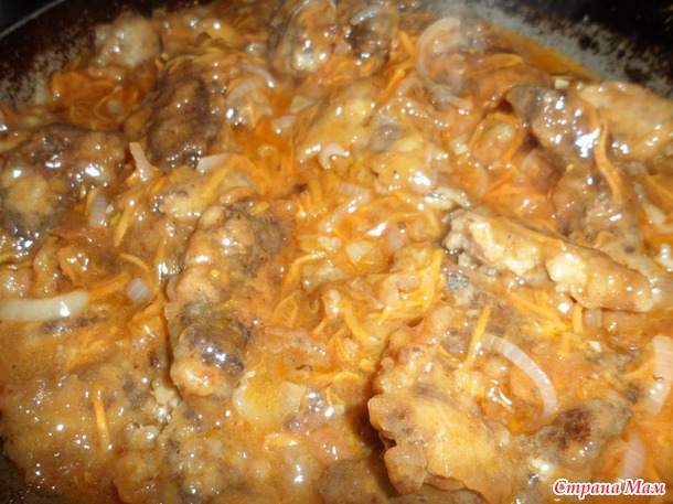 Мясо в кисло-сладком соусе.