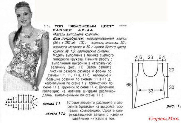 Топ"Яблоневый цвет" Зои Лепорской