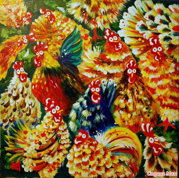 Птицы, собаки, графика художницы Ким Хаскинс (много фото)