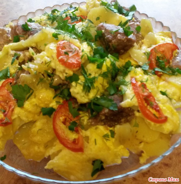 Шашлык под шубой или мясо по французски на русский манер.