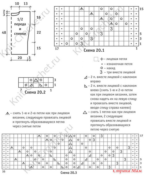 Летний ажурный топ. Спицы.