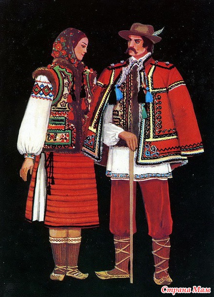 Украинские костюмы ( по регионам, с описанием)