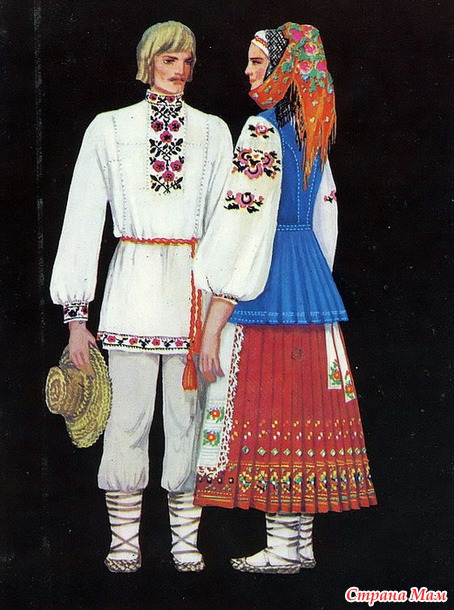 Украинские костюмы ( по регионам, с описанием)