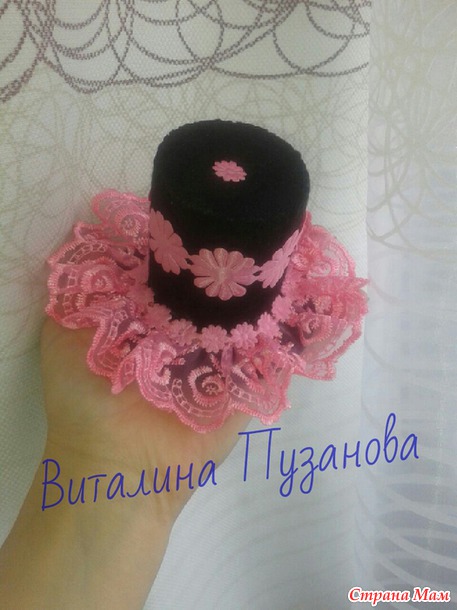 Фетровая мини - шляпка и усы из фетра