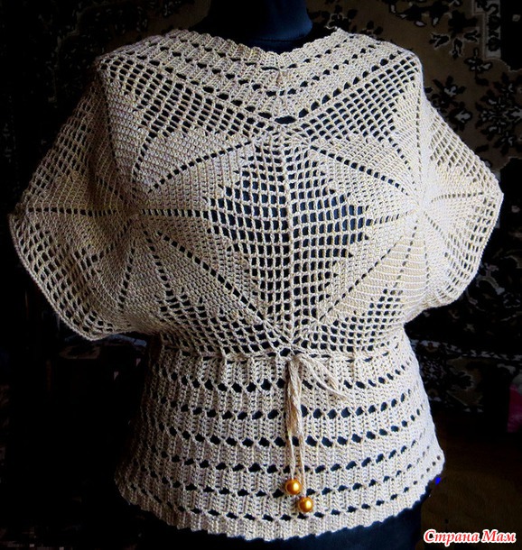 . Ажурный жилет - Все в ажуре... (вязание крючком) - Страна Мам
