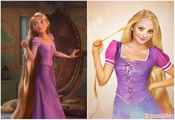 Диснеевские принцессы,  как выглядяли бы  в жизни и их похожесть на актрис