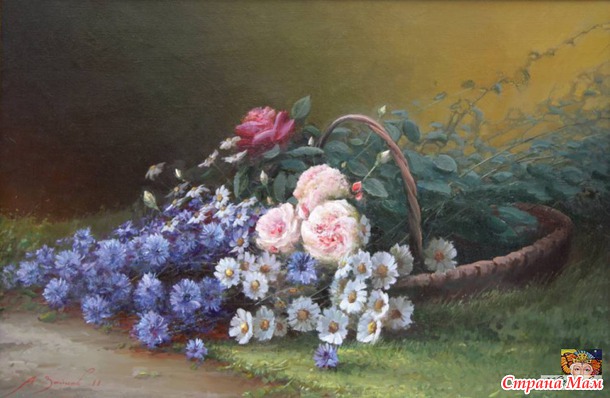 ЦВЕТЫ В КОРЗИНЕ