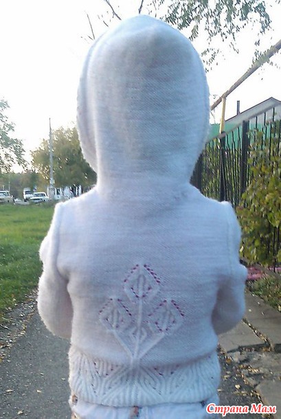Схема вязанной кофты спицами для девочки