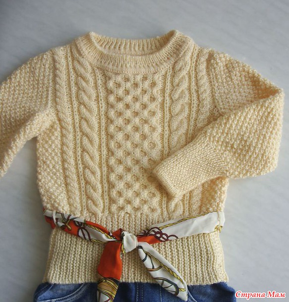 Вяжем детский свитер спицами