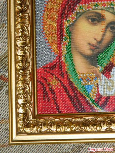 Из багетки. Казанская Богородица.