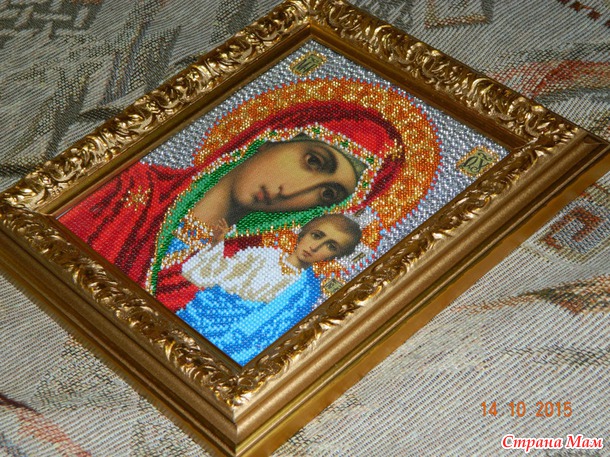 Из багетки. Казанская Богородица.