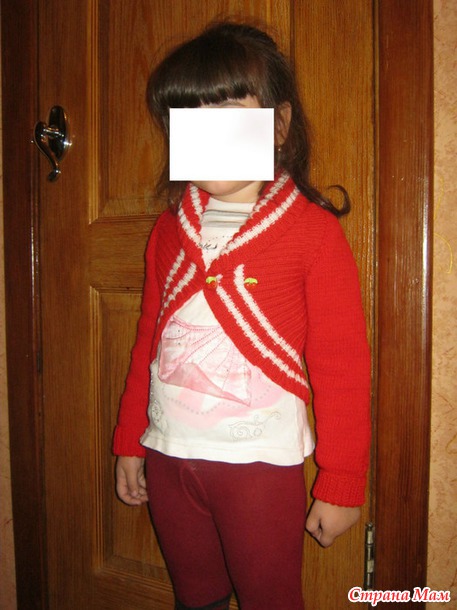 Теплое БОЛЕРО на девочку 4-5 лет